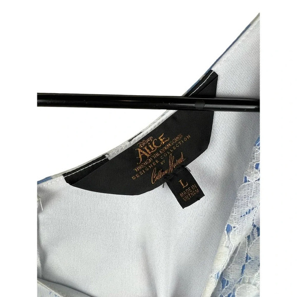 Disney Alice “Through the Looking Glass” White Floral Lace Dress Size Large - Picture 6 of 10